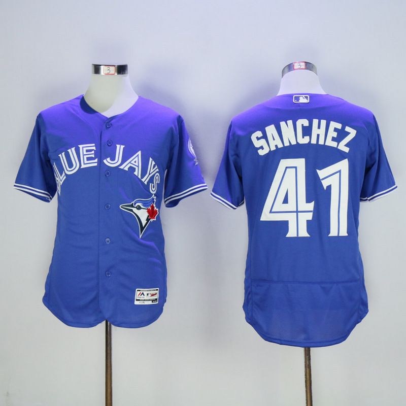 Men Toronto Blue Jays #41 Sanchez Blue MLB Jerseys->toronto blue jays->MLB Jersey